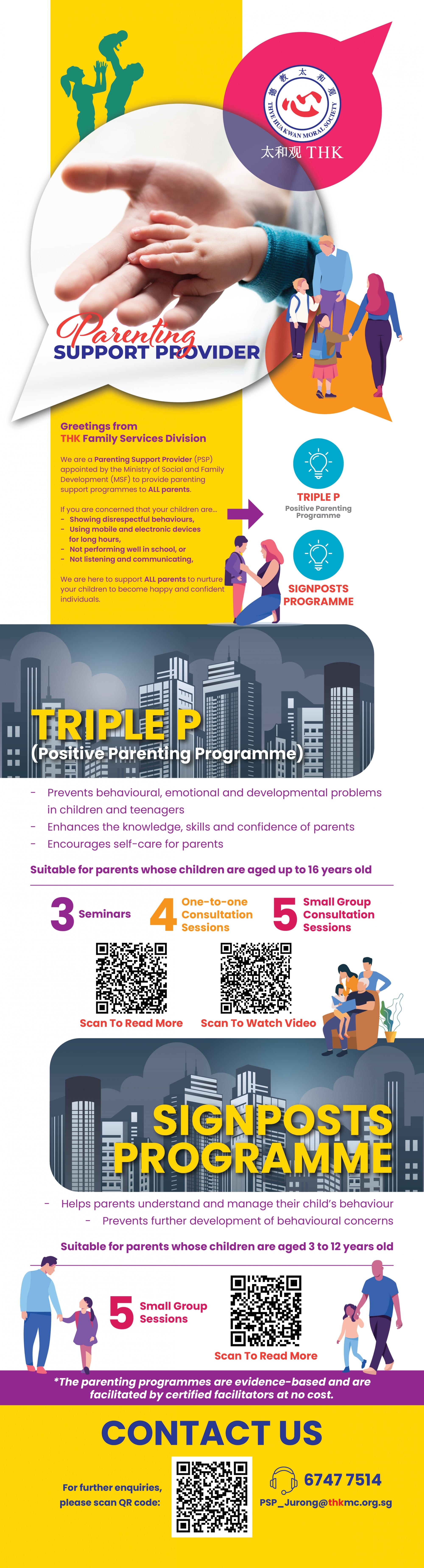 Image showcases the Thye Hua Kwan Family Services Centre support programes for families and students